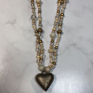 The Limited double stranded beaded heart necklace. I think vintage. So pretty!